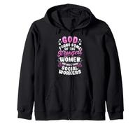 Bold Message for Strong Women Social Workers Zip Hoodie
