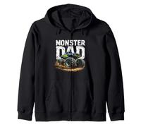 Bold Monster Truck for Adventure-Loving Dads Zip Hoodie