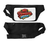Bold No Permission Needed Design Unisex Waist Bag Black