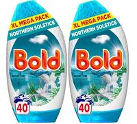 Bold Northern Solstice Washing Liquid Gel Laundry Detergent 40 Washes 1.32L, Outdoor Freshness That Lasts And Lasts (Pack of 2)