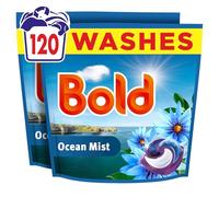 Bold Ocean Mist PODS® Laundry Detergent Capsules, 120 Washes, 120ct | Outdoor Freshness That Lasts, Built-in Lenor Softener