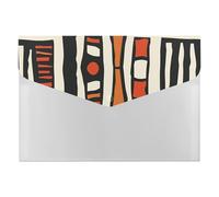 Bold Orange Abstract Block Multi-Pocket File Organizer, Expanding Accordion Folder for Portable Document Storage