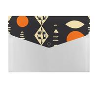 Bold Orange Black Print Multi-Pocket File Organizer, Expanding Accordion Folder for Portable Document Storage