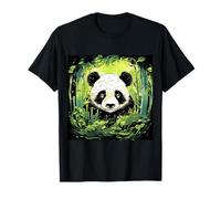 Bold Outlines, Cuteness Within Panda's Bamboo T-Shirt
