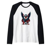 Bold Patriot Eagle of Strength Raglan Baseball Tee