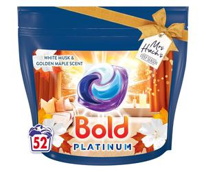 Bold Platinum PODS? Washing Liquid Capsules, White Musk & Golden Maple, Cosy Vibes Edition, 52 Washes