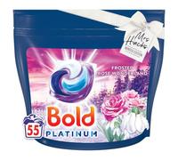 Bold Platinum PODS® Washing Liquid Laundry Detergent Capsules 55 Washes, Frosted Rose Wonderland, Mrs Hinch's Winter Edition, With Built-In Softener