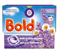 Bold PODS® Washing Liquid Laundry Detergent Capsules 13 Washes, Lavender & Camomile, Outdoor Freshness That Lasts And Lasts, With Built-In Lenor Softener