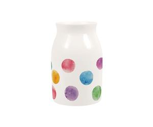 Bold Polka Dots Small Porcelain Vase - Colourful Flower Vase Home Décor Gift