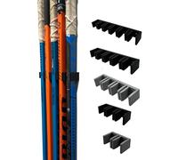 Bold Print Labs Wall Mount Hockey Stick Holder | Ice Hockey Stick Organizer (Black, 6 Stick Wall Mount)