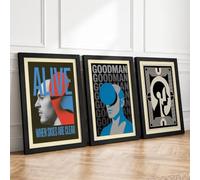 Bold Profile Statements Modern Set of 3 Framed Wall Art Prints A2
