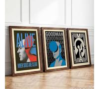 Bold Profile Statements Modern Set of 3 Framed Wall Art Prints A2