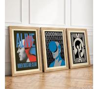 Bold Profile Statements Modern Set of 3 Framed Wall Art Prints A3