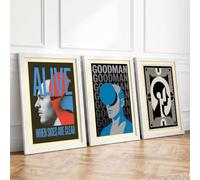 Bold Profile Statements Modern Set of 3 Framed Wall Art Prints A3
