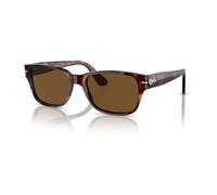 Bold Rectangular Sunglasses Polarized Brown - unisex - Persol - Sunglasses - Brown - 55 MM - Accessories 55 MM