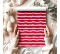 Bold Red and Pink Horizontal Striped Wrapping Paper Sheet, Modern Artistic Line Pattern, Ideal for Valentine’s Day & Birthday Gifts - W178 (Medium Sheet - 42 x 58cm / 15.7" x 22.8" inches)