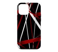 Bold Red Diagonal Lines White Accents Case for iPhone 12 mini