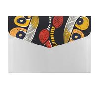 Bold Red Yellow Dot Motif Multi-Pocket File Organizer, Expanding Accordion Folder for Portable Document Storage