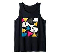 Bold Retro Colourful Geometric Abstract Artwork Tank Top