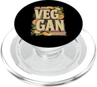 Bold Retro Vegan Lifestyle Statement PopSockets PopGrip for MagSafe