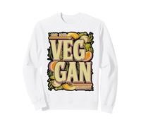 Bold Retro Vegan Lifestyle Statement Sweatshirt