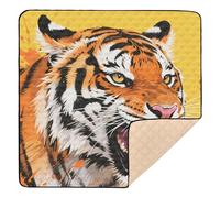 Bold Roaring Cat Decor Large Sturdy Baby Play Mat for Floor Portable Tummy Time Mat for Baby Toddler Infant, 50'' x 50''