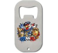 Bold Rooster Symbolizing French Pride Stainless Steel Bottle Opener Silver