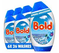 Bold Spring Awakening Washing Liquid Gel Laundry Detergent 156 Washes (6 x 858ml), Outdoor Freshness That Lasts And Lasts