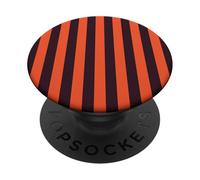 Bold Striped Pattern in Plum Purple and Persimmon Orange PopSockets Adhesive PopGrip