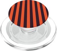 Bold Striped Pattern in Plum Purple and Persimmon Orange PopSockets PopGrip for MagSafe