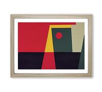 Bold Suprematism Art Vol.2 Abstract H1022 Framed Print for Living Room Bedroom Home Office Décor, Wall Art Picture Ready to Hang, Oak A3 Frame (46 x 34 cm)