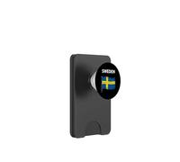 Bold Sweden Brush Stroke Flag Art PopSockets PopWallet for MagSafe