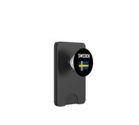 Bold Sweden Brush Stroke Flag Art PopSockets PopWallet for MagSafe