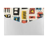 Bold Teal Geo Print Expanding File Organizer, Multi-Pocket Accordion Folder, Document Storage and Office Supplies