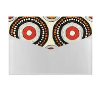 Bold Terracotta Circle Expanding File Organizer, Multi-Pocket Accordion Folder, Document Storage and Office Supplies