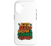 Bold Urban Plant Lover- Eat Sleep Grow A Garden Repeat Case for iPhone 16
