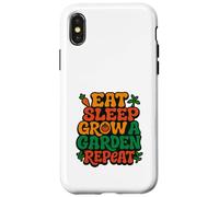 Bold Urban Plant Lover- Eat Sleep Grow A Garden Repeat Case for iPhone X/XS