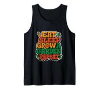 Bold Urban Plant Lover- Eat Sleep Grow A Garden Repeat Tank Top