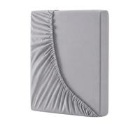 Bold Vision Silver King 200TC Egyptian Cotton Fitted Sheet, 40cm/16 Inch Extra Deep Elasticated Bed Sheet, Soft Breathable Luxury Hotel Quality Bedding-1Pack