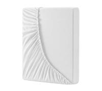 Bold Vision White Single 200TC Egyptian Cotton Fitted Sheet, 40cm/16 Inch Extra Deep Elasticated Bed Sheet, Soft Breathable Luxury Hotel Quality Bedding-1Pack