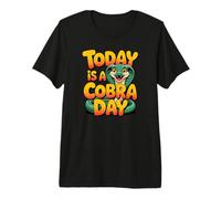 Bold Vivid Serpent Elegant Curled Venom Lovely Vibrant Cobra Premium T-Shirt
