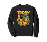 Bold Vivid Serpent Elegant Curled Venom Lovely Vibrant Cobra Sweatshirt