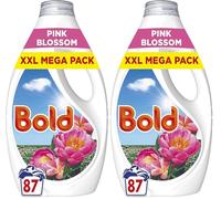 Bold Washing Liquid Laundry Detergent 87 Washes, 2.697l, Pink Blossom, Outdoor Freshness That Lasts And Lasts With Build In Stain Remover And Lenor Freshness (Pack of 2)