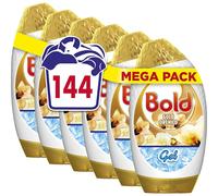 Bold Washing Liquid Laundry Detergent Gel, 144 Washes (840 ml x 6), Gold Orchid, Built In Lenor Freshness & Brilliant In A Cold Wash