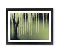 Bold Weeping Willow Tree Framed Print | A3 Black Framed Wall Art | Ready to Hang | Modern Floral Picture | Living Room Bedroom Lounge Office
