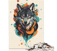 Bold Wolf Portrait Poster Stunning Gift for Nature And Adventure Lovers Puzzles 1000 Pieces for Teenagers Gifts Puzzle Jigsaws for Adults for Adults 1000pcs (75x50cm)