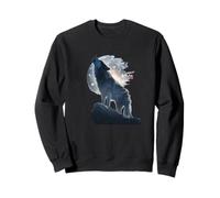 Bold Wolf Stands Tall Behind U.S. Colors Costume Sweatshirt