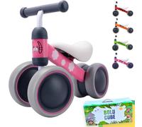 BOLDCUBE Baby Balance Bike for 6-12 Months, Pink Bunny, Up to 20kg