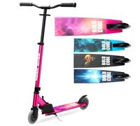 BOLDCUBE Deluxe 2 Wheeler | Scooter for Kids Ages 6-14 + Years | Lightweight | Quick Folding | Easy Steering | No Assembly | Height Adjustable 60 to 90 cm
