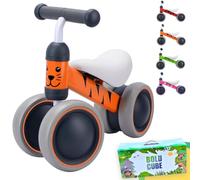 BOLDCUBE My First Bike Baby Balance Bike Benny the Tiger 1 Year Old Baby Gifts Trike Garden Toys Toddler Push Ride On Walker with No Pedals 1st Birthday Present for Boys Girls Age from 6 Months Old